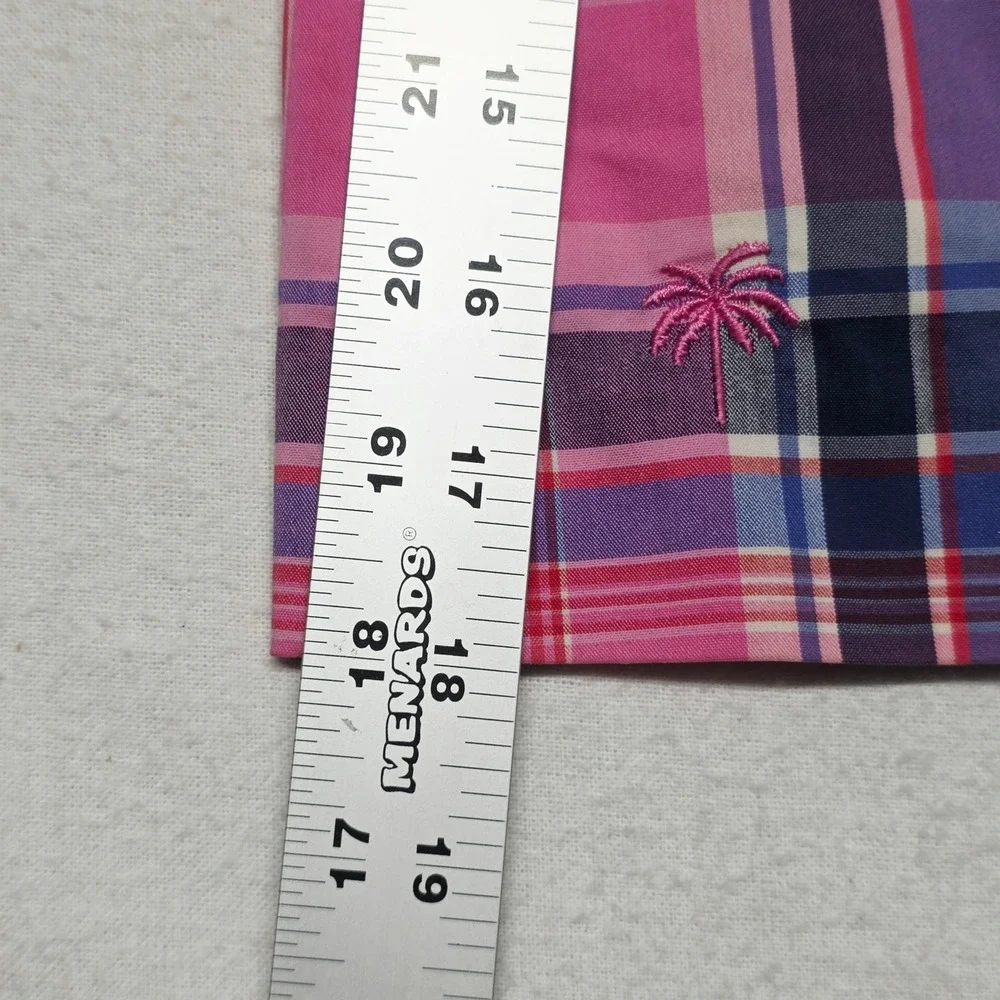 Lilly Pulitzer Plaid Skirt Women's 4 Pink Purple Blue Preppy A-Line Stretch